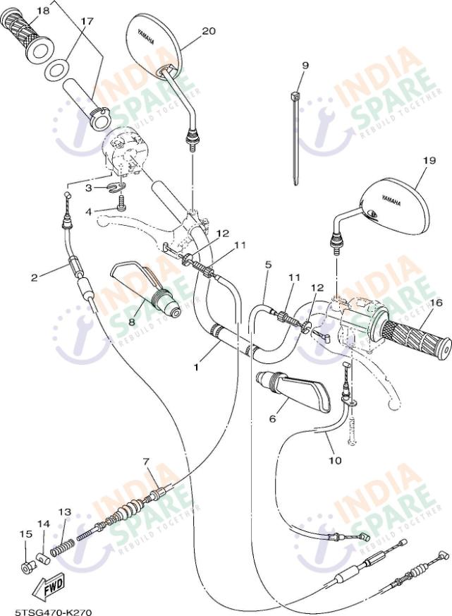 STEERING HANDLE CABLE